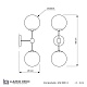 бра lumina deco zodiak ldw 6001-2 bk+wt
