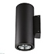 уличный настенный светильник uniel ulu-s22d-2x22w/2700k ip65 black ul-00010851