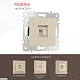 розетка телефонная rj11 arte milano 203.51-1.shampan