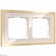 рамка на 2 поста werkel baguette айвори-латунь 4690389185748 w0022851 a060235