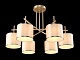 потолочная люстра crystal lux sergio pl6 gold