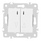 выключатель жалюзи с подсветкой arte milano 203.39-2.white