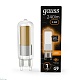 лампа светодиодная gauss g9 3.5w 3000k прозрачная 107809103