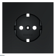накладка для розетки с заземлением voltum s70 (графит) vls000607