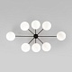 потолочная люстра eurosvet opaline 70220/8 черный smart a065767