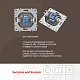 розетка телефонная rj11 arte milano 206.51-1.silver