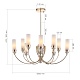 люстра на штанге st luce элегра sl1402.253.10