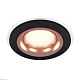 комплект встраиваемого светильника ambrella light techno spot xc7622006 sbk/ppg черный песок/золото розовое полированное (c7622, n7015)