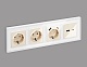 комплект механизма розетки 2usb a+c 20w (быстрая зарядка) ambrella volt alfa ma311010