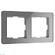 рамка werkel acrylic на 2 поста графит w0022704 4690389184864