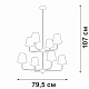 люстра на штанге vitaluce v3923-8/8pl