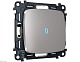 комплект механизма 1-кл выключателя с самовозвратом с подсветкой 10000k omega сталь матовый quant ambrella volt mo502060 (op5020, vm113, g17b)