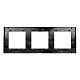 рамка трехместная arlight frm-glare-gs-3-bk 043800