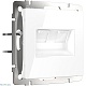 розетка двойная ethernet rj-45 werkel белый w1181101 4690389155376