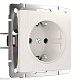 розетка с заземлением werkel перламутровый рифленый w1171013 4690389161001