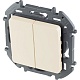 выключатель двухклавишный legrand inspiria 673621