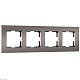 рамка на 4 поста werkel slab бронза матовый w0042963 4690389193538