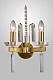 бра crystal lux marron ap2 brass