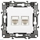 розетка компьютерная двойная rj45 эра 12-3108-01м б0065686