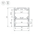 алюминиевый профиль arlight sl-line-4050-3l-2000 anod 044666