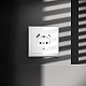 розетка встраиваемая voltum s70 с заземлением и защитными шторками, 16а, с usb, a+с, (белый глянцевы vls040501