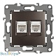 розетка информационная двойная 2xrj45 эра 12-3108-13 б0019355