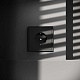 розетка встраиваемая voltum s70 с заземлением и защитными шторками, 16а, (черный матовый) vls040208