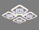 потолочная светодиодная люстра ambrella light acrylica ice fa288