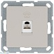 телефонная розетка rj11 с накладкой, цвет тауп jasmart g6101t
