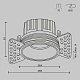 встраиваемый светильник maytoni round dl058-7w2.7k-trs-b