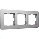 рамка werkel platinum на 3 поста алюминий w0032606 4690389184475
