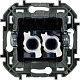 розетка компьютерная двойная rj45 legrand inspiria 673840