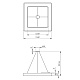 подвесной светодиодный cветильник geometria эра quadro spo-162-w-40k-070 70вт 4000к белый б0050584
