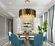 подвесная люстра delight collection barclay a006-600 l6 gold