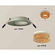 комплект встраиваемого светильника ambrella light techno spot xc7623024 sgr/cf серый песок/кофе (c7623, n7195)