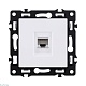 розетка ethernet rj45 cat.6, белый kollinger asthetik as-017wh