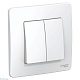 выключатель 2-клавишный 10а systeme electric blanca внутр blnvs010501