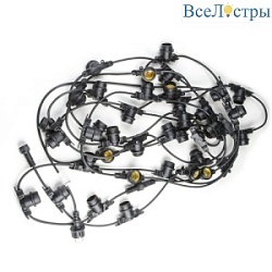 Уличная гирлянда Uniel UDL-K120 200/E27/100M IP65 BLACK BELT-LIGHT