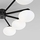 потолочная люстра eurosvet opaline 70220/8 черный smart a065767