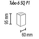 потолочный светильник topdecor tubo6 sq p1 19