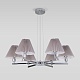 подвесная люстра eurosvet peony 60136/6 хром/серый