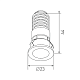 встраиваемый светильник designled micro dl-74180bl-1-ww 020325