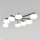потолочная люстра eurosvet opaline 70220/8 черный smart a065767