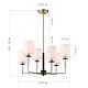 люстра на штанге st luce веритас sl1404.303.06