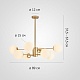 люстра на штанге imperiumloft roundi brass 305756-23