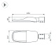 уличный консольный светильник arlight oxor-turi-604х241-80w warm3000 (gr, 144x75 deg, 230v) 053864