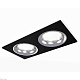 комплект встраиваемого светильника ambrella light techno spot xc7636003 sbk/pcl черный песок/серебро полированное (c7636, n7012)