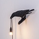 настенный светильник bird black looking left seletti