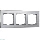 рамка на 3 поста werkel aluminium алюминий w0031706 4690389158063