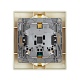 розетка двойная с/з со шторками legrand inspiria 673756